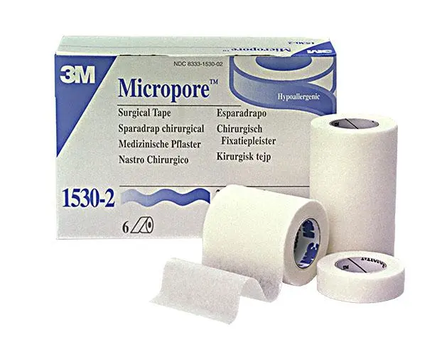 ESPARADRAPO MICROPORE PAPEL 2,5CMX9,14M CAJA 12UDS 3M